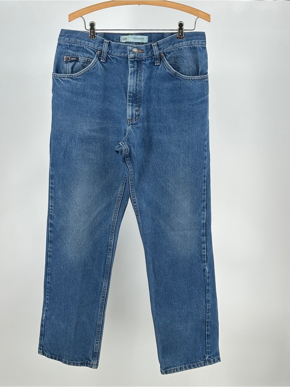 Vintage 90’s Lee Regular Fit 34x32 Men’s Jeans - Blue Wash Denim Straight Leg